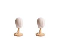 2 set of Wig Stand for Kids Versatile Mannequin Head for Shopping Mall Salon Business 50cm, Beige
