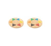 2 set of Wooden Chinese Checkers Handmade W/Storage Bag Parties Classic Strategy Game