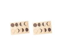 2 set of Wooden Moon Cognition Board Toy Wooden Block Puzzle for Kids Boys Girls Baby
