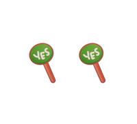 2 set of Yes No Classroom Signs Portable Handheld Reusable Classroom Voting Paddle