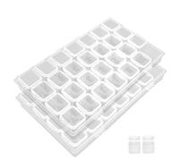 2 Set Pack of 28 Grids Bead Storage Box, Diamond Art Storage Box, Jewellery Storage Box, Compartment Storage Boxes Plastic Organiser Box for Beads, Art DIY, Crafts, Jewelry, Diamond Painting