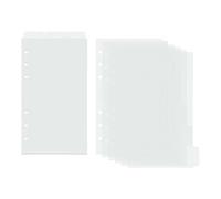 2 Set Personal A6 Binder Dividers Frosted Plastic Index Divider Blank Side 6 Tabs Top 3 Tabs Planner Insets 9 Sheets Refillable Page Protectors for 6 Ring Binder Notebook