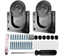 2 Set Plastic Dart Board For Walls, Black Hanging Dartboards Includes Screws, Wall Anchors, Rubber Pads, Small Black Nails, Screwdriver, Tape Measure, for Targets, Archery Games, Dartboards Device