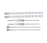 2 Set Pop up Drain Lift Rod Replacement for Bathroom Sink Repair | Metal Assembly, Polished Silver Finish, Precision Structure, Resists Deformation, Vanity Applications