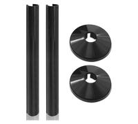 2 Set Radiator Pipe Covers, Black Pipe Covers 15mm, Black Radiator Cover, Durable Plastic Collars & Sleeves, Easy to Install and Remove, Perfect for Finishing and Protecting Exposed Pipe Holes