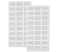 2 Set Resin Moulds, FineGood Rune Stone Mould Resin Casting Kit Silicone Moulds for Resin Casting Epoxy Resin Mold for Jewellery Making