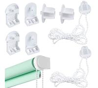 2 Set Roller Blind Fittings - 25 mm Blind Replacement Repair Kit with Cord, Plastic Spares for Curtain Rods/Brackets