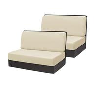 2 Set RV Dinette Cushion Covers with 2 Backrest & 2 Bench Slipcovers Washable Camper Couch Seat Covers Stretch Fit RV Accessories for Easy Clean & Style