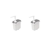 2 Set Sauce Dispenser Leakproof Condiment Pump Dispenser for Olive Oil Caramel 2.5L No Outer Box 19x19.5 cm