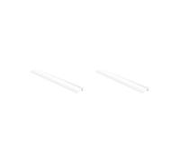 2 Set Silicone Stove Gaps Cover Silicone Fills Gaps Refrigerator Kitchen Gaps Filler White, 53.5x5.6x1cm