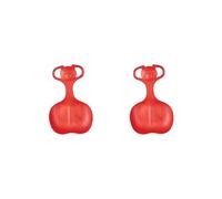 2 set Snow Sled Skiing Board Heavy Duty Large Snow Luge for Boys Girls Kids Adults Red