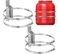 2 Set Stainless Steel Expansion Tank Mounting Bracket, Water Heater Straps, Earthquake Straps, Adjustable Holder for 5 Gallon 13 Inch Diameter Pole
