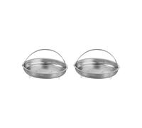 2 set Steamer Insert Stainless Steel Steamer Basket for Chinese Wok Bun Vegetables