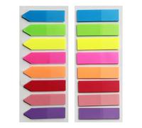 2 Set Sticky Notes Tabs - Index Tab Stickers - Sticky Tabs Page Markers - Neon Coloured Page Markers - Fluorescent Arrows Sticky Tabs Index Label Stickers | for Binders, Books, Paper, Notes