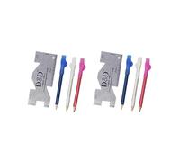 2 set Tailors Chalk Pen Marker Pencil Ruler Sewing Fabric Leather Cloth Marking