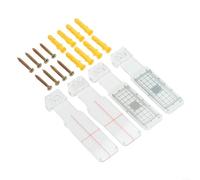 2 Set Tell-Tale Crack Monitors for Wall Deformation - Acrylic Corner Gap Ruler with ±0.5mm Accuracy, Building Crack Gauge Kit for Real Estate Appraisal & Structural Inspection