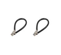 2 set Tire Inflator Extension Tube Replace for Air Compressor Pump Attachment Black