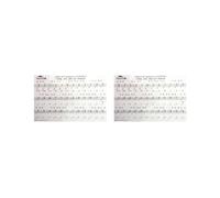 2 set Transparent Electronic Keyboard Piano Key Sticker for 54/61/88 Keys Black