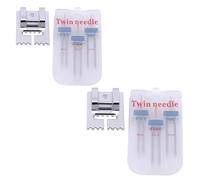 2 Set Twin Stretch Machine Needle Double Twin Needles Pins Sewing Machine Double Needle for Brother Domestic Sewing Machine