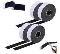 2 Set Velcro, 10M*50mm Double Sided Stick On Velcro Tape Self Adhesive, Heavy Duty Sticky Fastening Strips No Residue Removable for Home Office DIY Crafts
