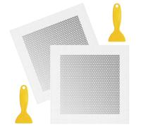 2 Set Wall Repair Patch Kit, 8'' by 8'' Self Adhesive Plasterboard Fibreglass Mesh Wall Patches Plaster Repair Tool Wall Hole Filler Patch, Drywall Repair Kit for Broken Walls Repairing Ceiling Filler