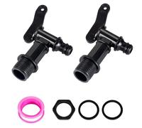 2 Set Water Butt Tap, 3/4" Plastic Snap-Fit Water Butt Connector Kit Hosepipe Rain Barrel Tap 3/4 Inch Bsp Thread Replacement Tap for Home Garden Water Connectors