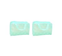 2 Set Women Cosmetics Bag Storage Makeup Toiletries Organizer Foldable Zippered Carrying Make Up Eyeliner Case Pack Green