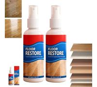 2 Set Wood Floor Restorer, Laminate Wood Floor Cleaner Liquid, Quick Drying Floors Polisher Restore Scratch Remover Cleaning Supplies Repair Cleaner Spray for Stone Tile Living Room Bedroom Kitchen