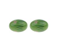 2 set Wood Hand Shaker Egg Intelligence Percussion Toy for Early Learning Green