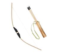 2 Set Wooden Bow and Arrow for Youth Beginners Youth Archery Set 70cm Practice Bow with Wooden Arrows for Archery