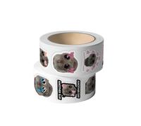 2 Sets 1000Pcs Cute Hamster Stickers, Creative Funny Big-Eye Mouse Decals for DIY Phone Cases, Waterproof Decorative