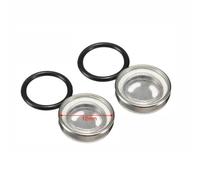 2 Sets 18mm 12mm Motorcycle Hydraulic Clutch Master Cylinder Brake Lever Reservoir Sight Glass Gasket Compatible With Scooter ATV Dirt Bike(12mm)