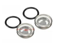 2 Sets 18mm 12mm Motorcycle Hydraulic Clutch Master Cylinder Brake Lever Reservoir Sight Glass Gasket Compatible With Scooter ATV Dirt Bike(18mm)