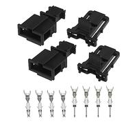2 Sets 2 Pin Connector Plug Repair Kit Male and Female Plug with Connectors 3B0972712 3B0972702 Car Wiring Harness Plug Accessories