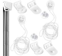2 Sets 25mm Roller Blind Accessories Kit - Durable Plastic Fittings for Vertical & Horizontal Blinds, Includes Brackets, Chain & Plugs