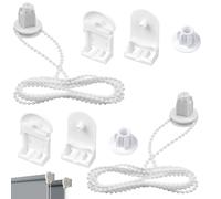 2 Sets 25mm Roller Blind Accessories Kit - Universal Plastic Fittings with Brackets, Chain & Fixings - Replacement Roller Blind Parts for Home or Office - Easy to Install Curtain & Blind Hardware