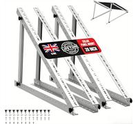 2 Sets 28 Inch Adjustable Solar Panel Mounting Brackets - Aluminium Foldable Tilt Legs for Motorhome, Caravan, Boat, Roof & Off-Grid