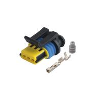 2 Sets 3 Pin Car Turn Signal Plug Xenon Lamp Ballast Socket Auto Plastic water proof Wire Harness Cable Connector 15368586(10 Sets,Female)