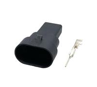 2 Sets 3 Pin Car Turn Signal Plug Xenon Lamp Ballast Socket Auto Plastic water proof Wire Harness Cable Connector 15368586(20 Sets,Male-01)