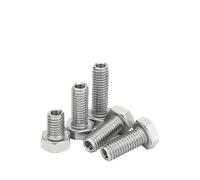 2 Sets 304 Stainless Steel Outer Hexagon Internal And External Threads Bolts Adaptable Screw Hollow Helical Nut Size M6-M20(M6X10XM3)