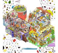 2 Sets 3D Fun Big Size House Scenes Stickers with Tweezers Make Your Own Canned Apartment Forest Tree House Stickers Scenes for Relief Stress Pass The Time