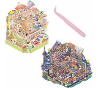 2 Sets 3D Sticker Scene, Sticker Therapy, Sticker Scenes, Sticker Therapy Adults, Giant House Sticker Set, Funny Cartoon Scene Stickers for Relief Stress Pass The Time(with Tweezers)