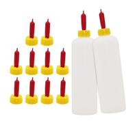 2 Sets 400ml Lamb Feeding Bottle 10PCS Goat Nipple Pacifiers, Newborn Livestock Care Bottles，Pet Travel Lamb Feeders, Drink Milk Bottles Poultry Reusable Pacifiers