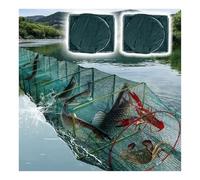 2 Sets 7.9-52.5' Long Shrimp and Crab Bait Trap, Fish Traps Fishing Cast Net, Automatically Trap Catch More Fish Easily(Long3.7m/12.1Ft)
