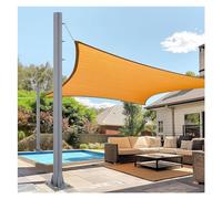 2 Sets 9.8FT Heavy-Duty Steel Sun Shade Poles, Outdoor Canopy Support Posts for Deck, Backyard, Garden, Playground - Metal Pole Kit for String Lights (Grey)