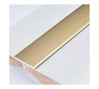 2 Sets 90-130 CM Long Metal Floor Transition Strip, 3.3 CM Wide T Molding Door Thresholds Edge Trim for Doorways Uneven Floors Tile Wood(Gold,2Set Length 110 cm)