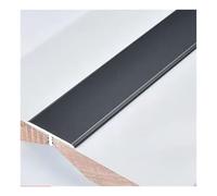 2 Sets 90-130 CM Long Metal Floor Transition Strip, 3.3 CM Wide T Molding Door Thresholds Edge Trim for Doorways Uneven Floors Tile Wood(Black,2Set Length 90 cm)