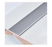 2 Sets 90-130 CM Long Metal Floor Transition Strip, 3.3 CM Wide T Molding Door Thresholds Edge Trim for Doorways Uneven Floors Tile Wood(Grey,2Set Length 130 cm)