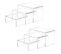 2 Sets Acrylic Display Risers(3",4",5") Clear Product Stand,Cupcakes Holder Dessert Transparent Showcase Stands, Candy Bar Risers, Lifts for Figures