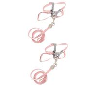 2 Sets Adjustable Cat Harness Cat Walking Leash Pet Leash Small Dog Harness Invisible Cat Leash Dog Walking Leash Cat Ha (A 3x2pcs 150x1cmx2pcs)